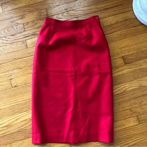 Holiday Red Vintage Pendleton Skirt